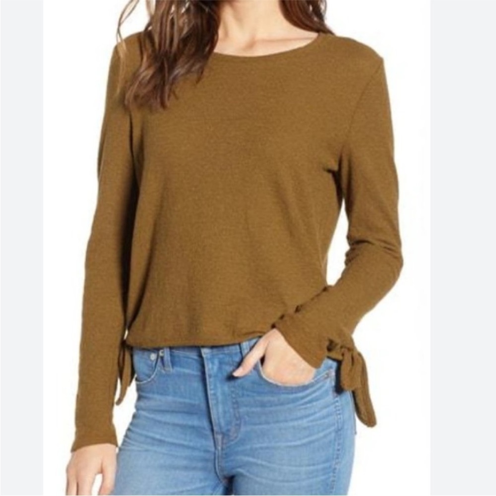 Madewell Texture & Thread Modern Side Tie Long Sleeve Top